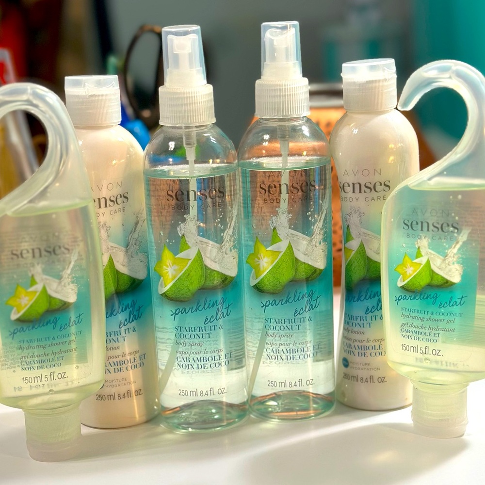Avon Senses Starfruit & Coconut 6-pc Bath & Body Set
